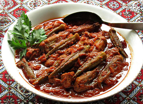 طرز تهیه خورش بامیه طرز تهیه خورش بامیه