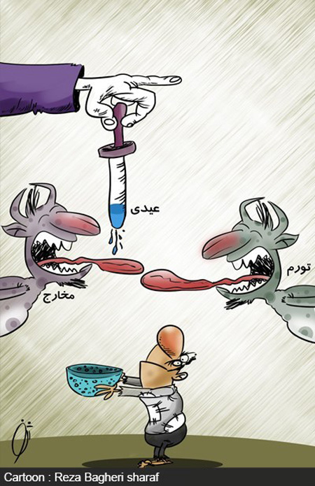 تبریک عید نوروز، درباره عید نوروز کاریکاتور گرانی گوشت , کاریکاتور خرید عید